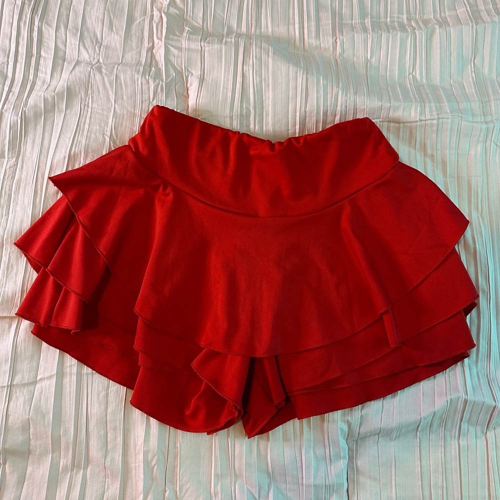 Red Vestidos women mini party skirt